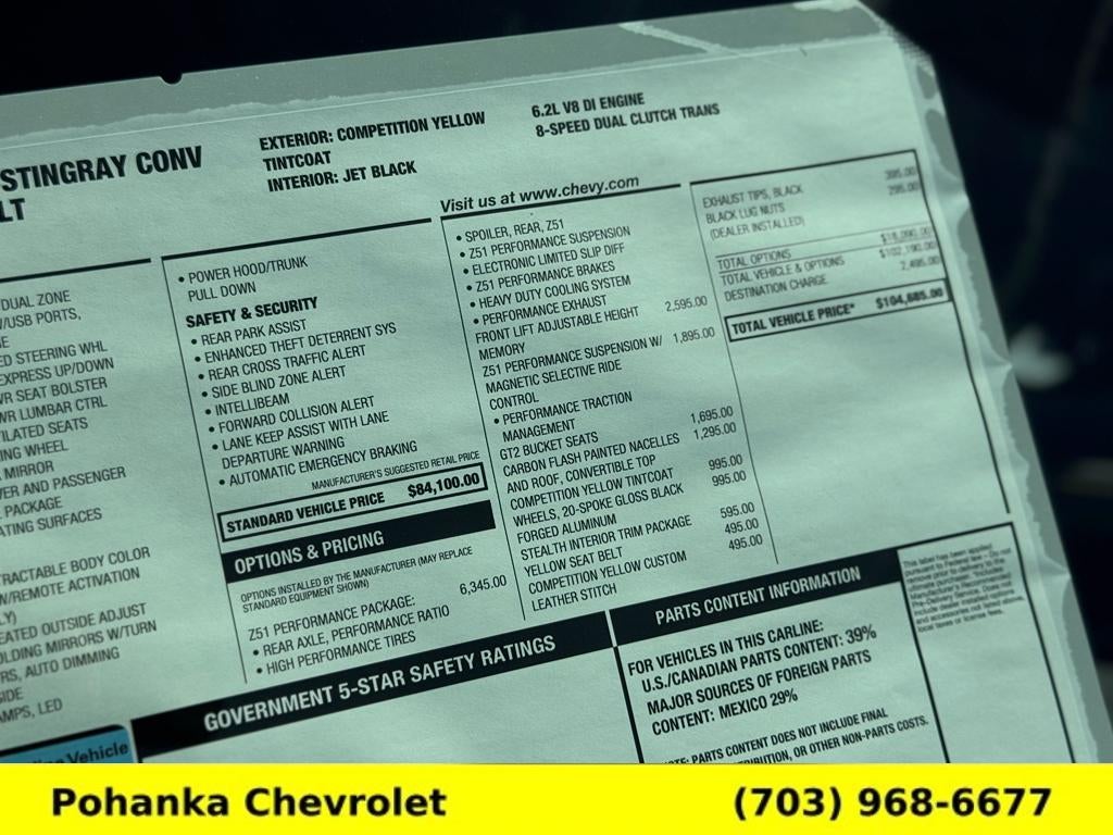 2026 Chevrolet Corvette Stingray 2LT