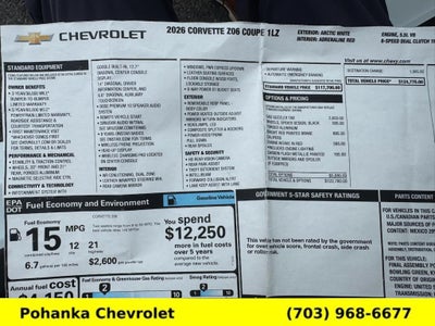 2026 Chevrolet Corvette Z06 1LZ