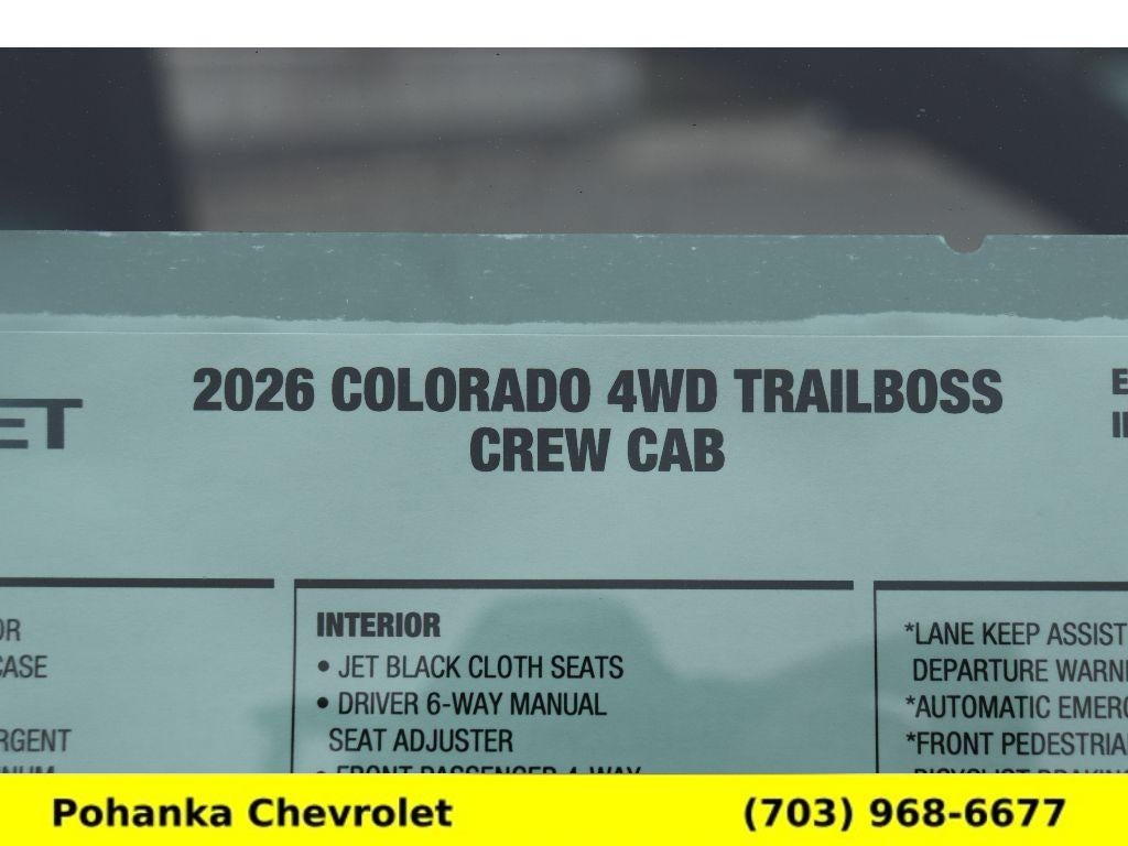 2026 Chevrolet Colorado Trail Boss