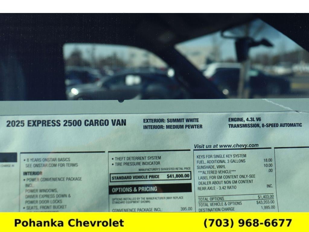 2025 Chevrolet Express Cargo 2500 WT