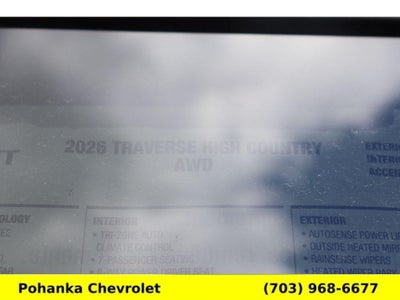 2026 Chevrolet Traverse High Country