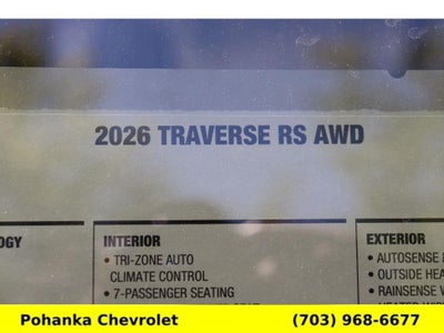2026 Chevrolet Traverse RS
