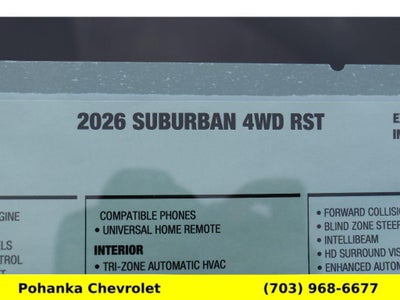 2026 Chevrolet Suburban RST