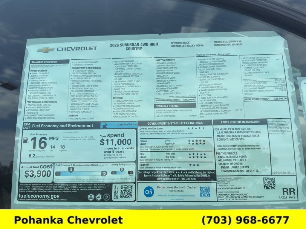 2026 Chevrolet Suburban High Country