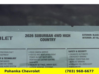 2026 Chevrolet Suburban High Country