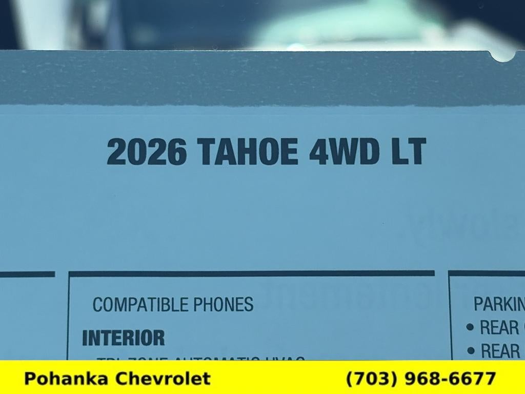 2026 Chevrolet Tahoe LT