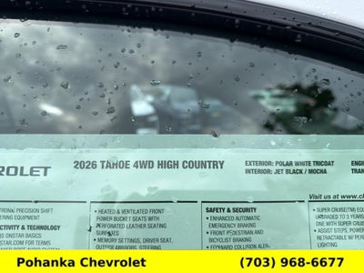 2026 Chevrolet Tahoe High Country
