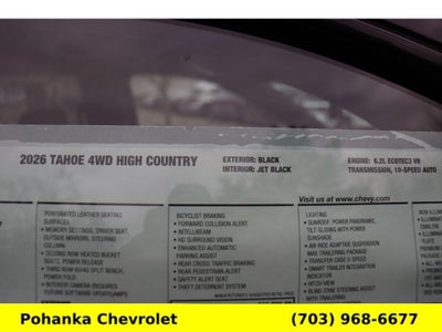 2026 Chevrolet Tahoe High Country
