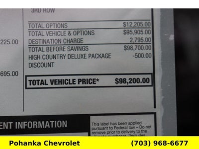 2026 Chevrolet Tahoe High Country