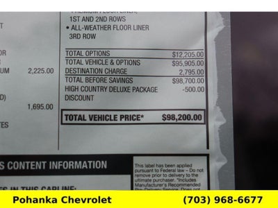 2026 Chevrolet Tahoe High Country