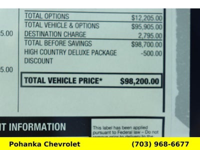 2026 Chevrolet Tahoe High Country