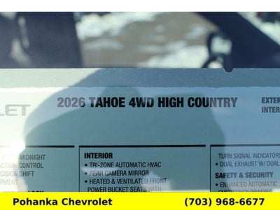 2026 Chevrolet Tahoe High Country