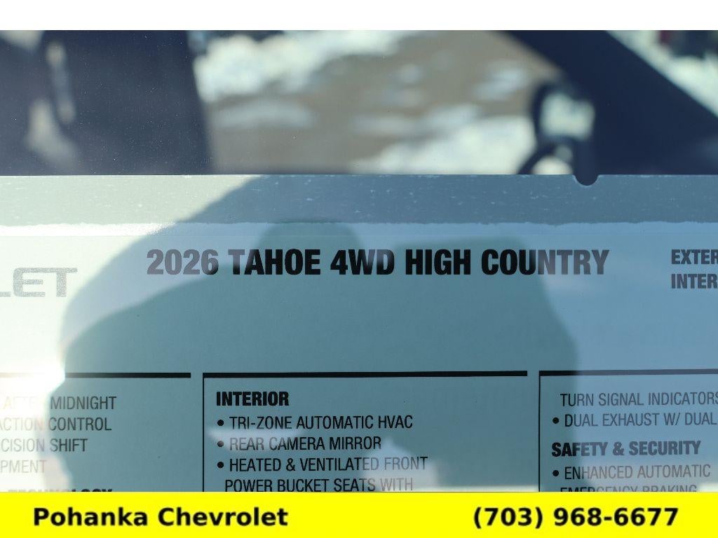 2026 Chevrolet Tahoe High Country