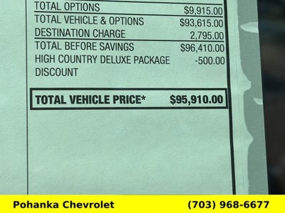 2026 Chevrolet Tahoe High Country