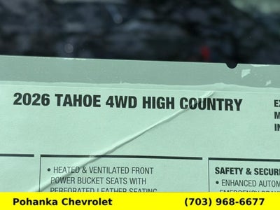 2026 Chevrolet Tahoe High Country