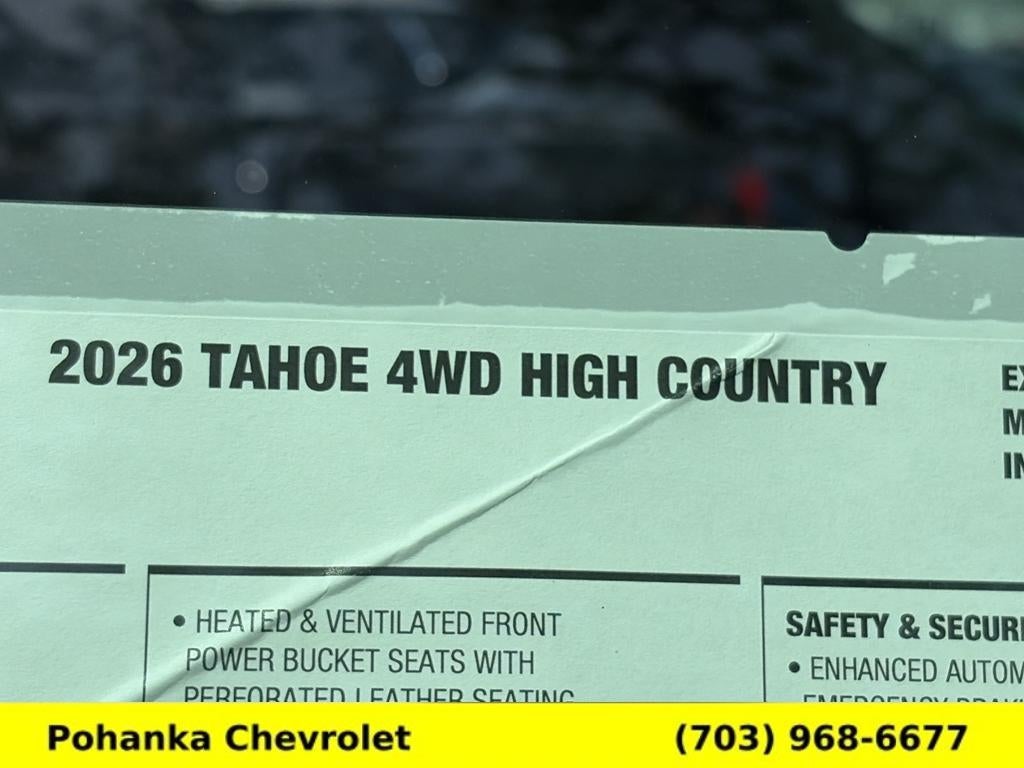 2026 Chevrolet Tahoe High Country
