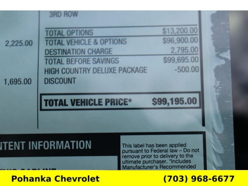 2026 Chevrolet Tahoe High Country