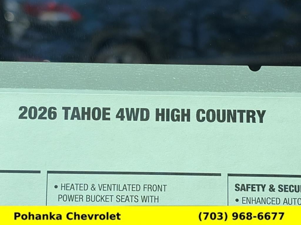 2026 Chevrolet Tahoe High Country
