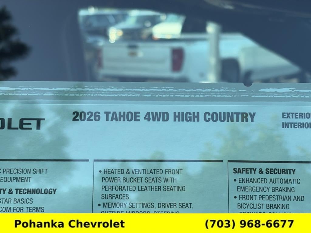2026 Chevrolet Tahoe High Country