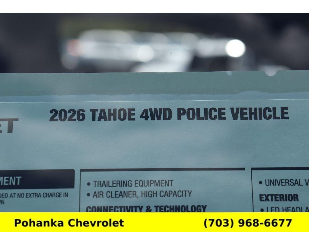 2026 Chevrolet Tahoe Police Package Commercial