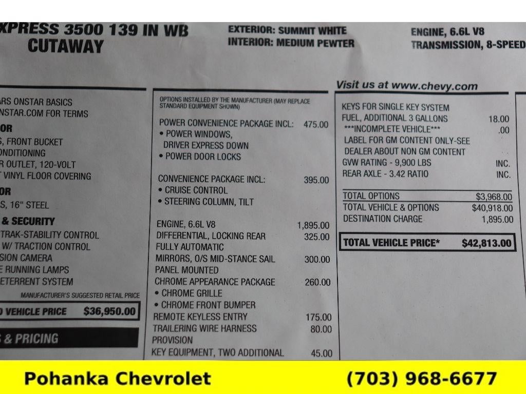 2025 Chevrolet Express Cutaway 3500 1WT