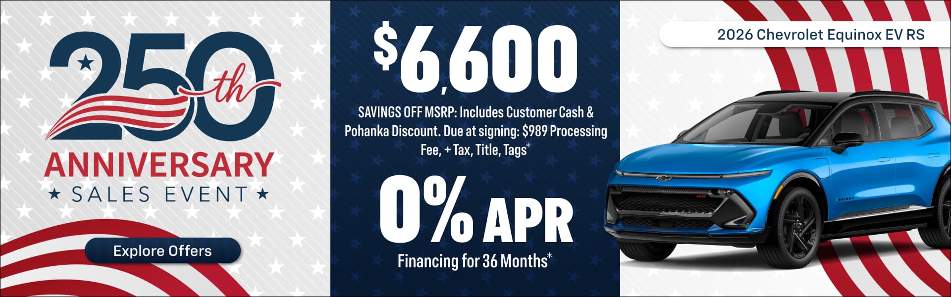 250th Anniversary Sales Event
